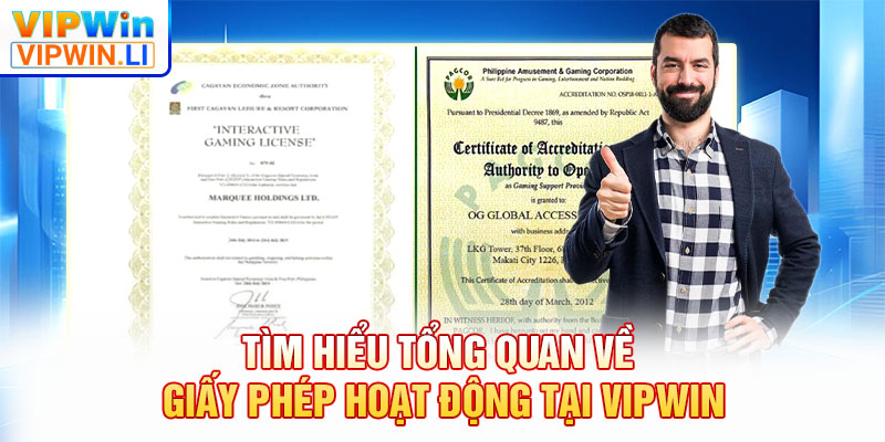 Tìm hiểu tổng quan về giấy phép hoạt động tại VIPWIN